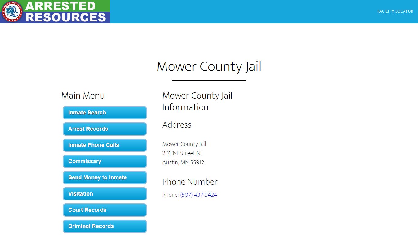 Mower County Jail - Inmate Search - Austin, MN